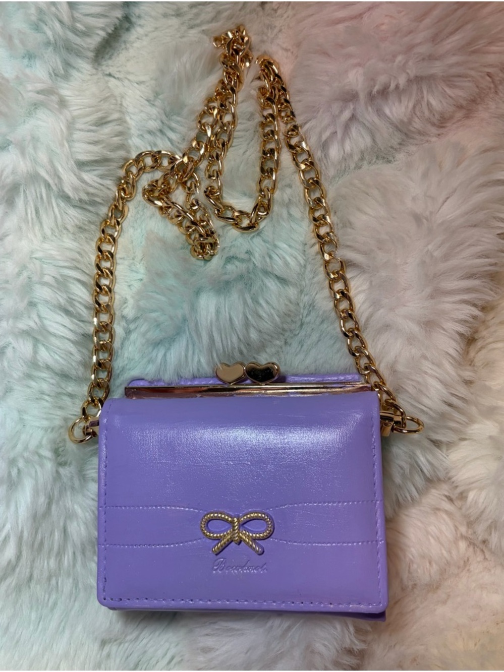 Lavender Bow Chain Shoulder Bag - Unbranded - Picture 10 of 12